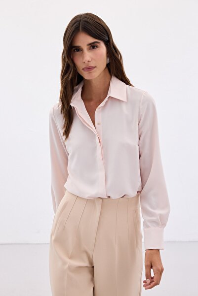 Sateen Cămașă roz de damă