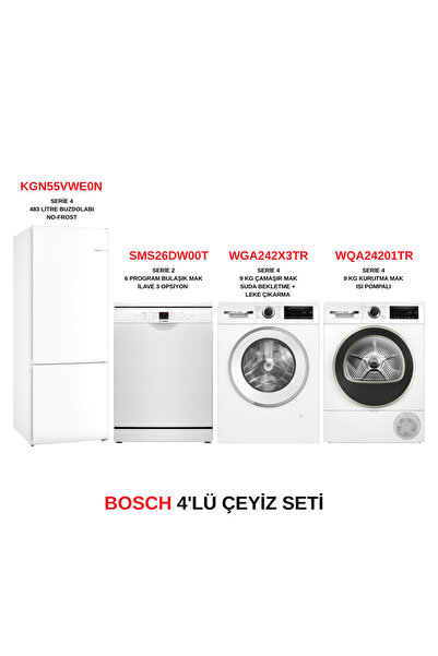 Bosch 4'LÜ BEYAZ EŞYA ÇEYİZ SETİ