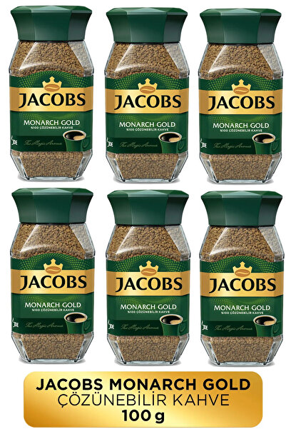 Jacobs Monarch Gold Cam Kavanoz Granül Kahve 100 Gr X 6 Adet