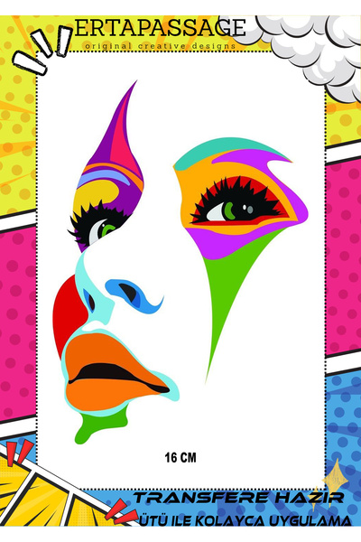 ErTaPassage Yüz 2 DTF Transfer Baskı – Ütüyle Yapışan – Tişört İçin Kolay Uyg...