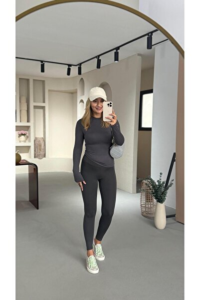 Sezgi Tekin Premium Series Shaping / Sculpting Effective Anthracite Modal Leggings