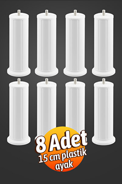 Badem10 Keson 8 komada 15 cm bela plastična baza za nameštaj, podizna noga za...