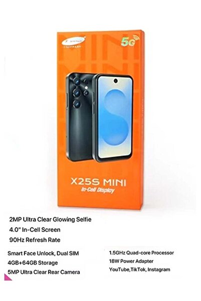 X inova X-Inova X25S Mini 4.0 inch Smartphone, 4GB+64GB, Dual SIM, Silver