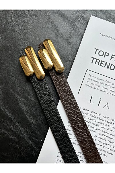 LİA KEMER 2 bucăți Glide, curea cu cataramă aurie pentru femei, centură pentr...