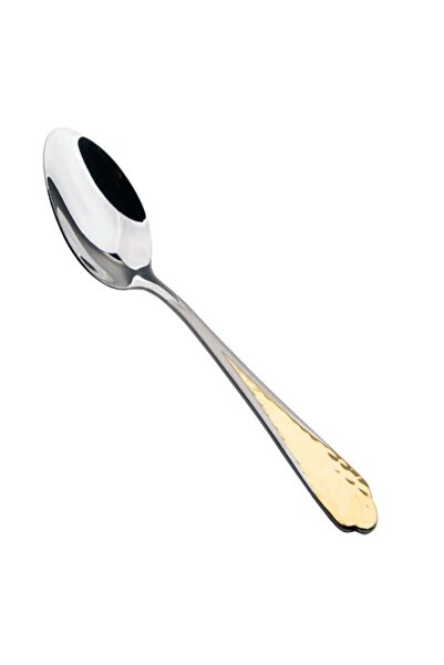 undefined 6-piece dessert spoon set, silver and gold