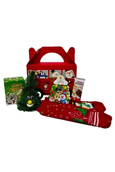 velve Secret Santa Kids Pack with Singing Tree Figure, Themed Socks & Sweets in Train Gift Box