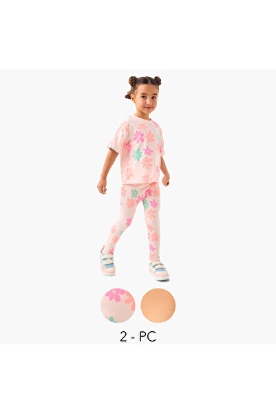 Juniors مجموعة متنوعة من السراويل الضيقة - قطعتين