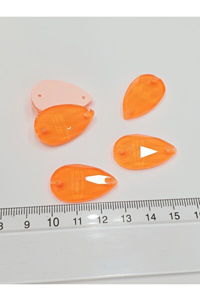 CRYSTALSHOP حجر كريستال - نيون 18*27 مم برتقالي داكن (24 قطعة)