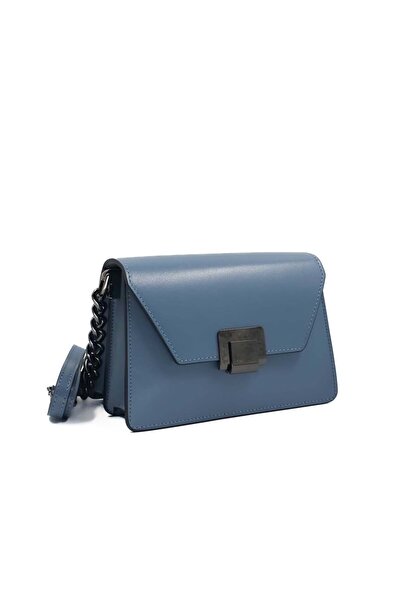 Posete Fagaras Poseta Piele Emilia - Albastru Deschis, Geanta Casual din Piel...