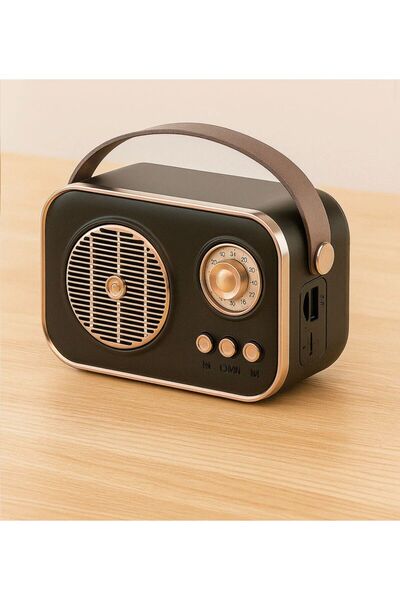 LEVONG LE-M4 Nostaljik Görünümlü Retro Radyo TF Kart Bluetooth USB FM Radyo D...