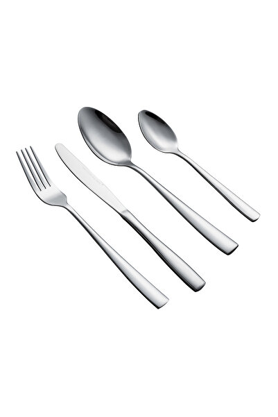Malooki Silver Cutlery Set, 24 Pieces, Modern Design