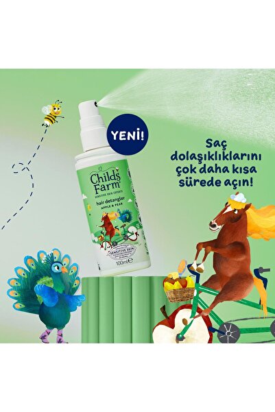 Childs Farm Elma ve Armut Özlü Kolay Tarama Çocuk Saç Spreyi 100ml