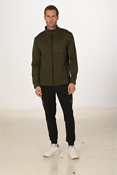 Marco Ferry Fleece-Lined Dalgıç Men's Tracksuit Set Khaki 5255-H