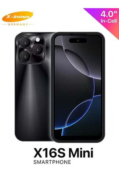 X inova هاتف ذكي صغير X-Inova X16S بشاشة 4 بوصات، 4 جيجابايت + 64 جيجابايت، كاميرا خلفية 5 ميجابكسل، ثنائي الشريحة (أسود)