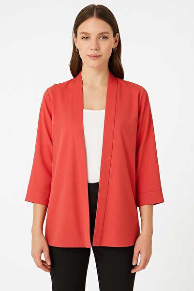 Butik Kadın Mercan Blazer Ceket – Şık ve Modern Tasarım- Nuevo