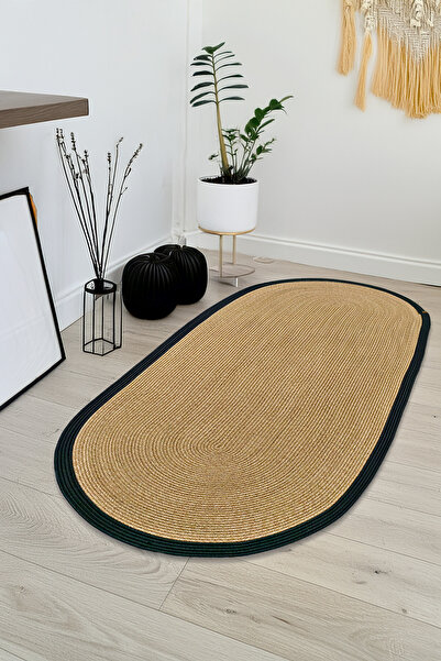 Halise Home Jüt HasırÖrgü Kapı önü Paspası Halı Yolluk Hasır Halı Banyo Paspası