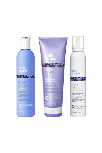 Milkshake Milk Shake Silver Shine Set - Shampoo 300ml + Conditioner 300ml + Cream 200ml