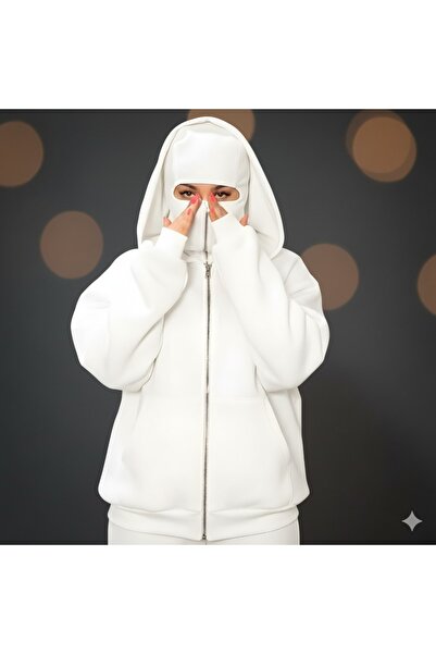 Eritqaa Women's Hooded Zippered Face Protection Sweatshirt – Cotton, Comfortable and Stylish Design
