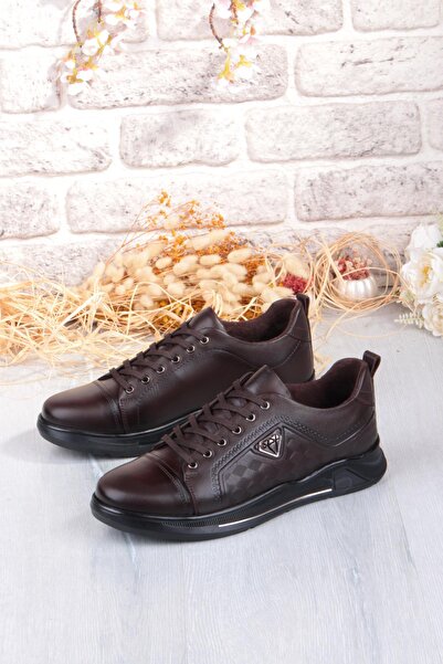 Mehmet Mete 9022 Napa Comfortable Rubber Sole Original Genuine Leather Men's Shoes