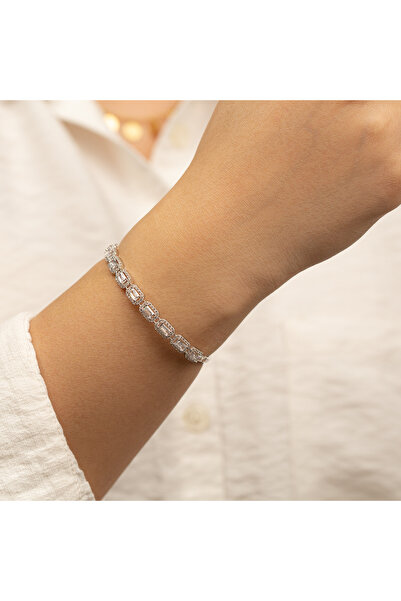 Çgk Çiğdem Gürel Kuyumculuk Beyaz Baget Kelepçe Altın Bilezik