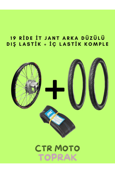CTR 19 Ride It Arka Jant Seti – Hazır Düzülü Komple Dış Lastik + İç Lastik Ta...