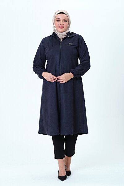 GLR&GYM BEYZANUR KADIN BÜYÜK BEDEN SÜET KUMAŞ KAPÜŞONLU SPOR MEVSİMLİK KAP