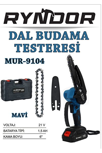Ryndor 21 V 1.5 AH AKÜLÜ ZİNCİRLİ TESTERE