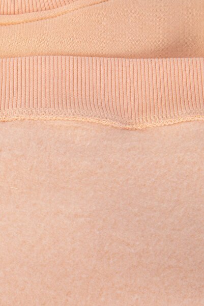 Lmn Pearl Bow Detail 3-Layered Fleece Inside Girls' Suit