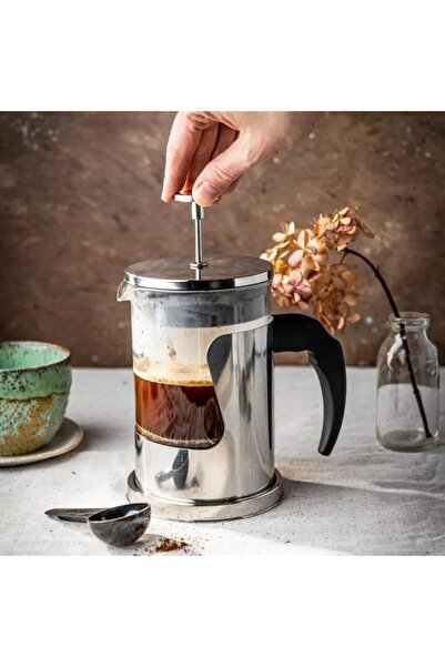 Kinghoff Tea and coffee infuser, 800 ml teapot, glass cup, stainless steel,