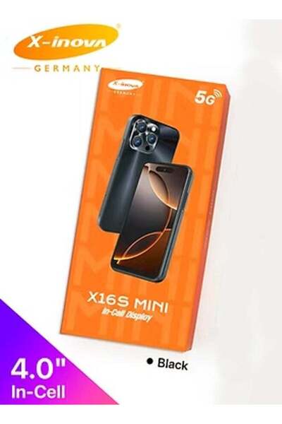 X inova هاتف ذكي صغير X-Inova X16S بشاشة 4 بوصات، 4 جيجابايت + 64 جيجابايت، كاميرا خلفية 5 ميجابكسل، ثنائي الشريحة (أسود)