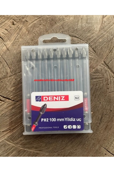 DENİZ DNZ S2 İMPACT PH2 MIKNATISLI YILDIZ BİTS UÇ PH2 SAC VİDA SIKMA UCU 10PC...