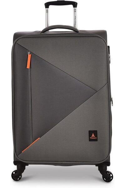 Track 3-Piece Fabric Luggage Set, Built-in Lock & 4 Spinner Wheels, LG003 (Gray, 20/24/28/32)