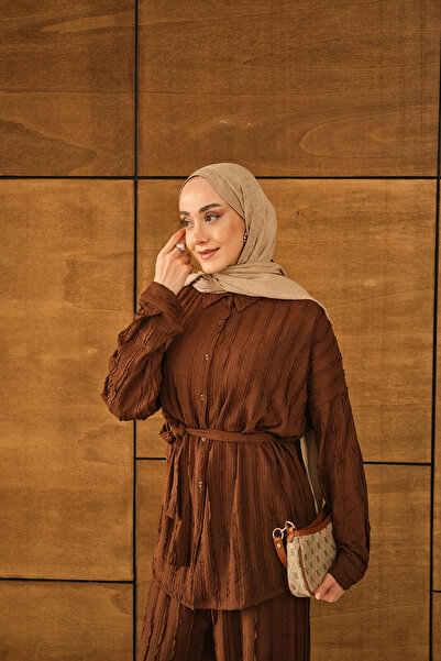 LOCCO Women's Drawstring Double Suit Brown