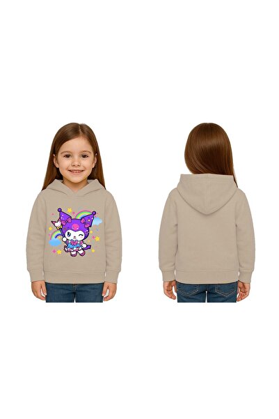 SEDİRLİ Унисекс детска суитшърт с качулка, с 3-нишка подплата от шерпа и прин...