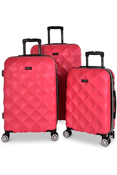 New Travel 3-Piece 8-Wheel Spinner Luggage Set, ABS Hard Shell, 360° Rolling Suitcase for Men and W