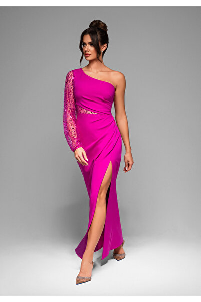 OMBRE Βραδινό φόρεμα LA-OM-DLR011 - φούξια