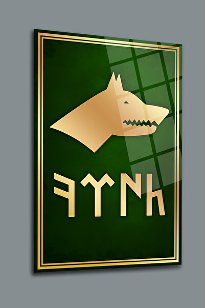 glassartdesign Tablou-2 din sticlă cu scris bozgurt și turcesc