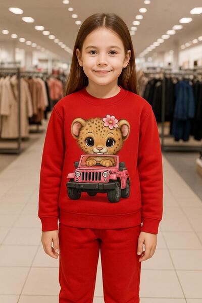 playwear Set de trening cu model Ghepardești pe mașină, pentru 3-4-5-6-7-8-9-...