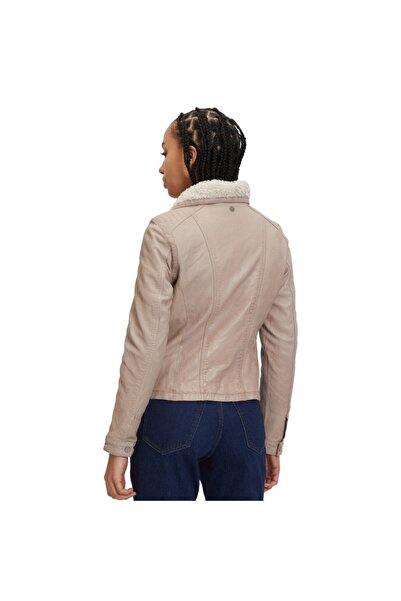 mauritius Women's Grey Leather Winter Jacket GWJolanda
