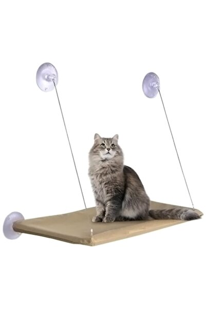 FONIX Hamac pentru fereastră Paw SolarLounger pentru pisici, suport sigur, montare rapidă, crem