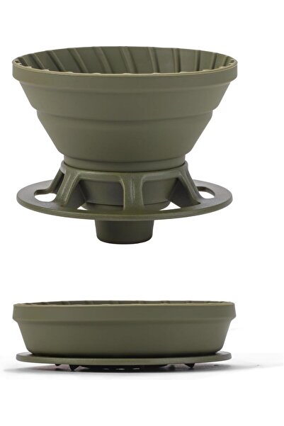 Generic Nalakal Collapsible Reusable Silicone Coffee Dripper (Green, 1-2 Cups)