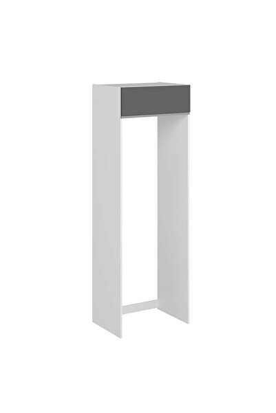 Alvinka Mutfak Modül Hg_J 80-H240Cm Buz Dolabı Beyaz Antrasit Mdf