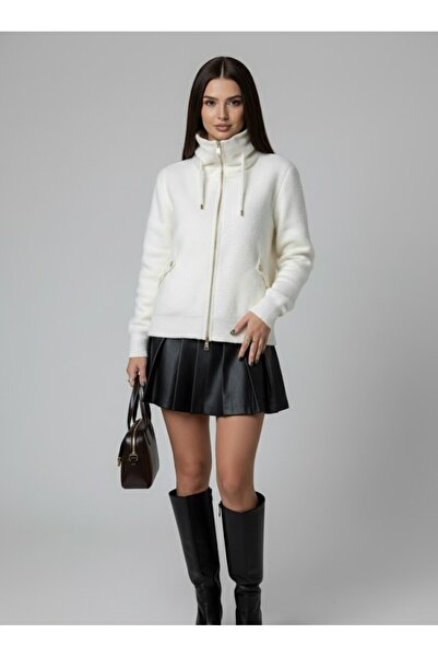 salome butik PREMİUM GOLD ÇITÇITLI ÇİFT FERMUARLI CEKET