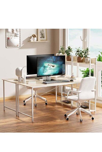 ZUIHAO Home Office Writing Computer Desk Modern Simple Study Table with Bookshelf 110x56x110cm