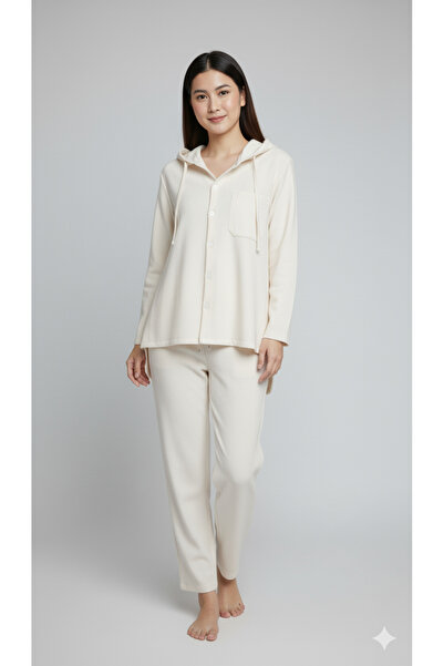 sufyy Women's Raw Cotton Fabric Shirt and Pants Set