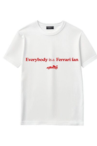 N/A.1 Tricou Unisex, Alb, Bumbac, Ferrari fan, M