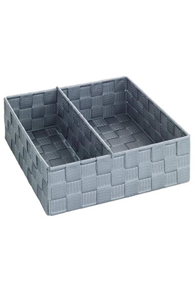 Saban 2 Bölmeli, Mutfak Düzenleyici Sepet Gri 26x 9 x 26 cm