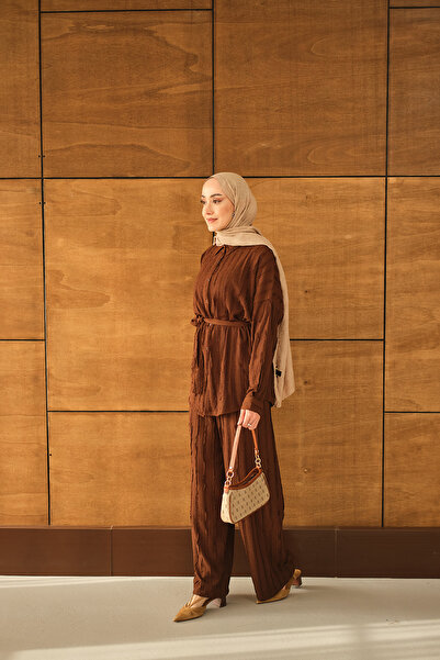 LOCCO Women's Drawstring Double Suit Brown