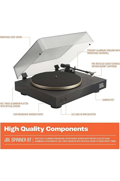 JBL SPINNER BLUETOOTH PİKAP SİYAH/GOLD