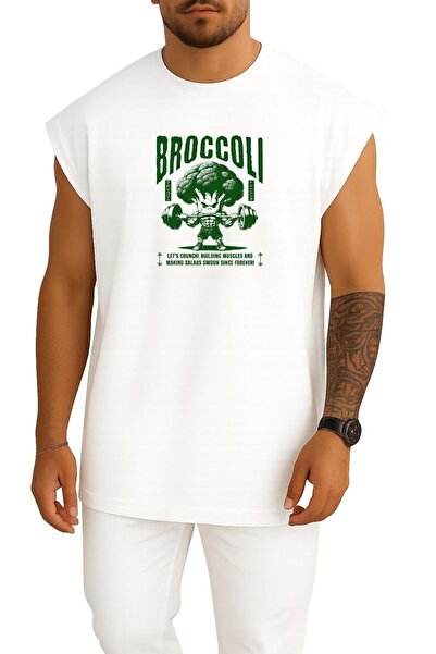 Bahriyeli Collection Огромна спортна тениска с дизайн на гърди и гръб в зелен...